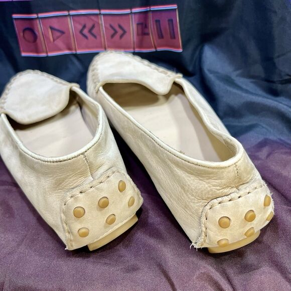 Cole Haan Driving Loafer Flats Moccasin Ivory/Beige Leather Women's Size 8.5B - Picture 3 of 7